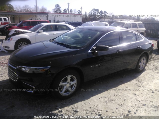 1G1ZB5ST5GF209370 - 2016 CHEVROLET MALIBU LS BLACK photo 2