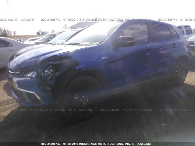 JA4AP3AU3JU014563 - 2018 MITSUBISHI OUTLANDER SPORT ES/SE BLUE photo 6