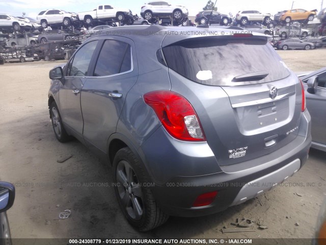 KL4CJBSB2DB097677 - 2013 BUICK ENCORE CONVENIENCE GRAY photo 3