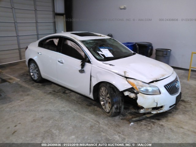 2G4GS5EV0D9227500 - 2013 BUICK REGAL PREMIUM WHITE photo 1