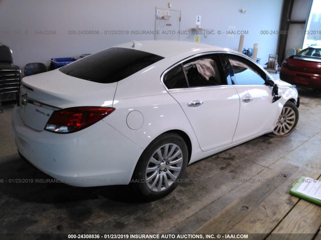 2G4GS5EV0D9227500 - 2013 BUICK REGAL PREMIUM WHITE photo 4