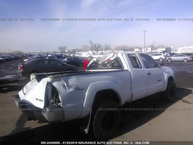 5TEUU42N78Z538454 - 2008 TOYOTA TACOMA ACCESS CAB თეთრი ფოტო 4