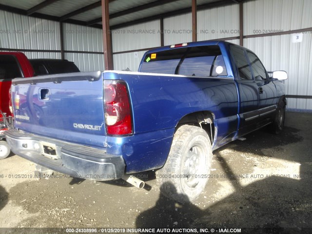 2GCEC19T241200985 - 2004 CHEVROLET SILVERADO C1500 BLUE photo 4