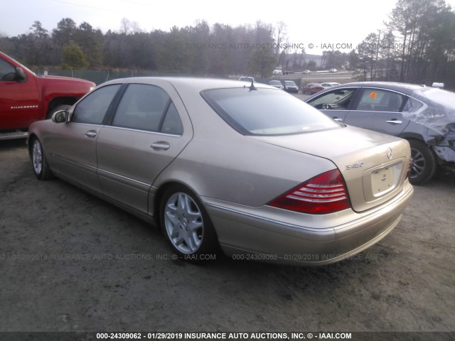 WDBNG70J63A316812 - 2003 MERCEDES-BENZ S 430 GOLD photo 3