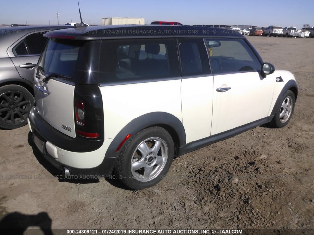 WMWML3C52ATX51972 - 2010 MINI COOPER CLUBMAN WHITE photo 4