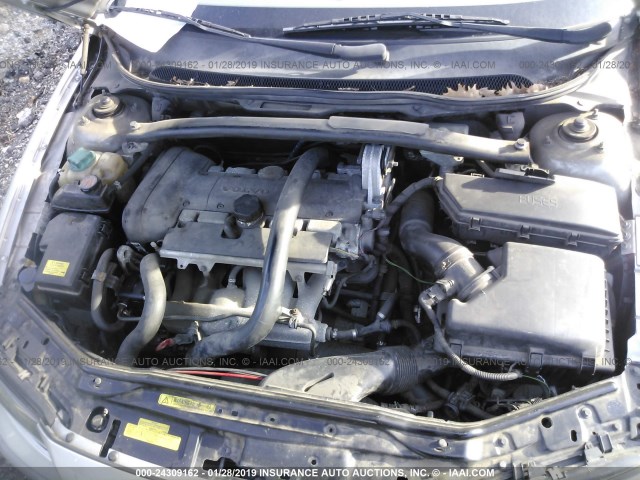 YV1RS59V442326241 - 2004 VOLVO S60 2.5T SILVER photo 10