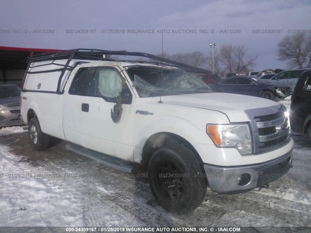 1FTVX1EF7DKD38767 - 2013 FORD F150 SUPER CAB WHITE photo 1