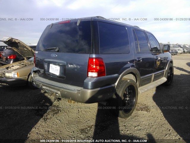 1FMFU18L54LB05118 - 2004 FORD EXPEDITION EDDIE BAUER BLUE photo 4