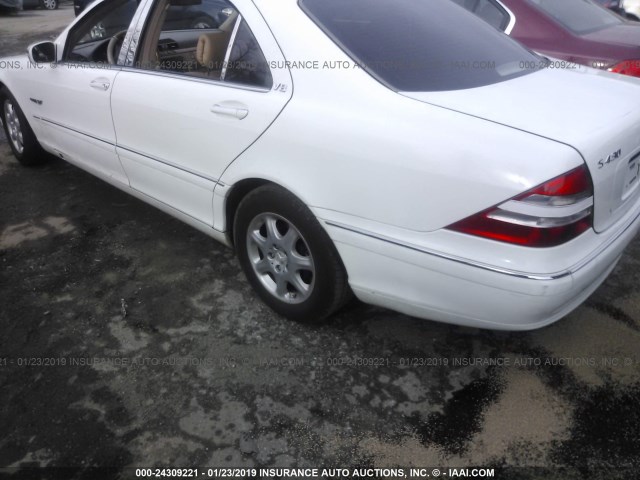 WDBNG70J0YA036245 - 2000 MERCEDES-BENZ S 430 WHITE photo 6