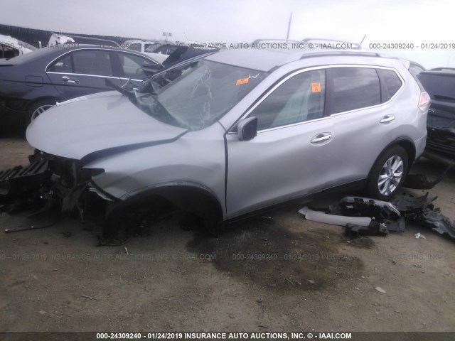 5N1AT2MK4FC797472 - 2015 NISSAN ROGUE S/SL/SV SILVER photo 2