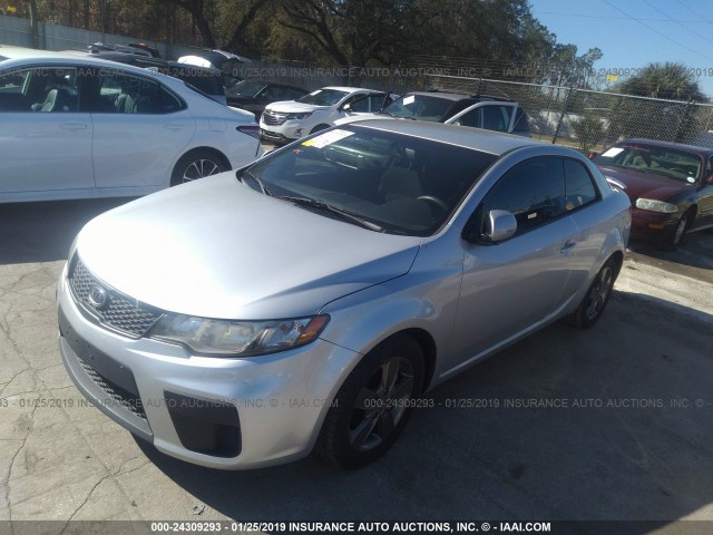 KNAFU6A24C5569536 - 2012 KIA FORTE EX SILVER photo 2