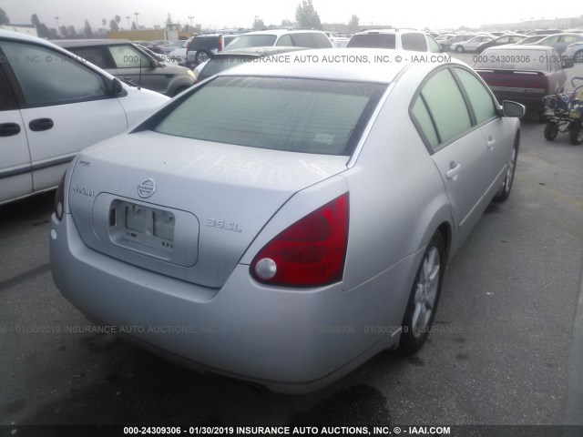 1N4BA41E16C829485 - 2006 NISSAN MAXIMA SE/SL SILVER photo 4