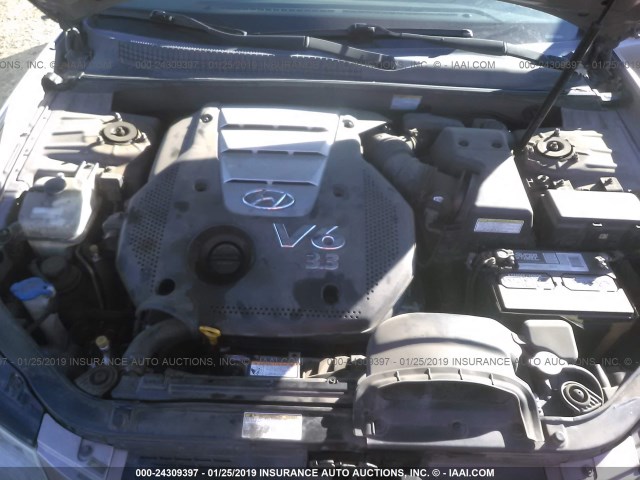 5NPEU46FX6H018210 - 2006 HYUNDAI SONATA GLS/LX GOLD photo 10