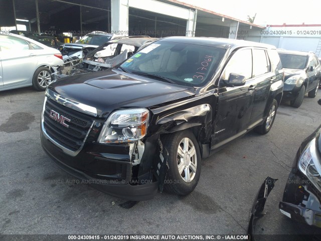 2GKALMEK5G6317064 - 2016 GMC TERRAIN SLE BLACK photo 2