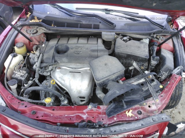 4T1BF3EKXBU705673 - 2011 TOYOTA CAMRY SE/LE/XLE 红色 照片 10