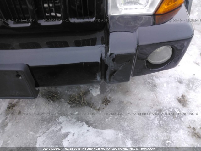 1J8HG48K36C354638 - 2006 JEEP COMMANDER BLACK photo 6