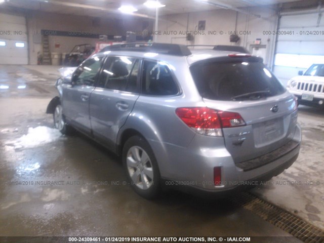 4S4BRBACXC3201552 - 2012 SUBARU OUTBACK 2.5I GRAY photo 3