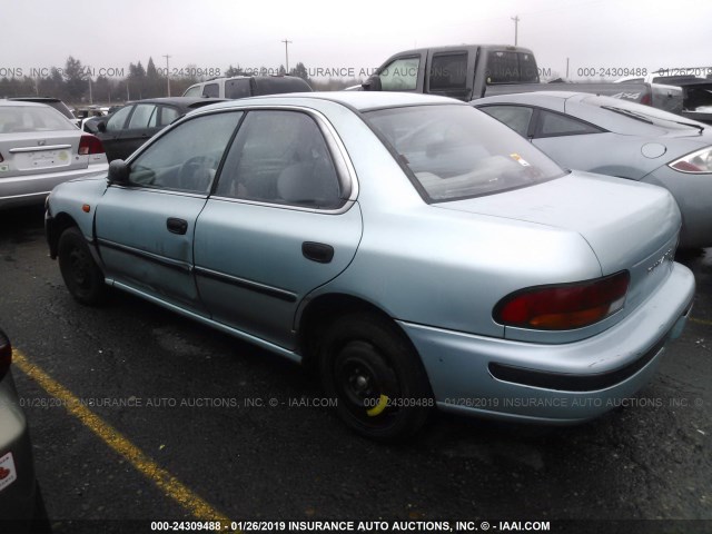 JF1GC2246PB515865 - 1993 SUBARU IMPREZA L Light Blue photo 3