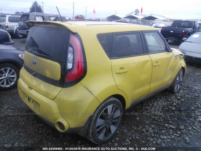 KNDJX3A52F7197071 - 2015 KIA SOUL ! YELLOW photo 4