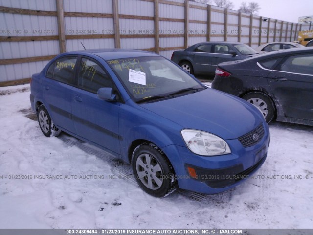 KNADE223896515549 - 2009 KIA RIO LX/SX BLUE photo 1