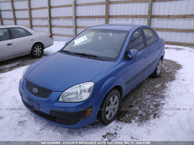 KNADE223896515549 - 2009 KIA RIO LX/SX BLUE photo 2