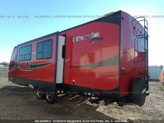 54CTM3V2XH4021679 - 2017 WINNEBAGO MINNIE PLUS  RED photo 3