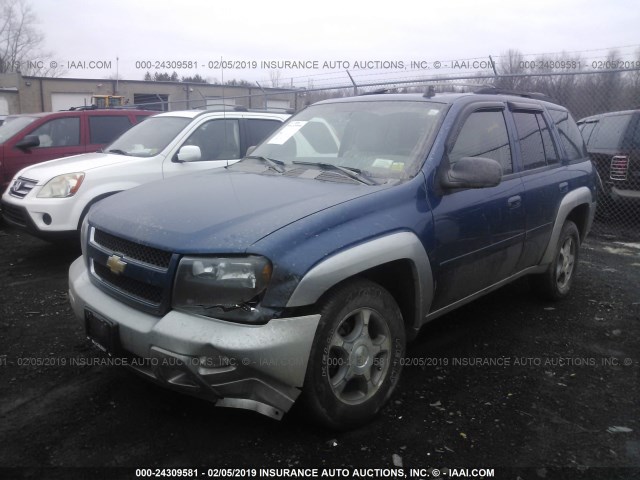 1GNDT13S762142975 - 2006 CHEVROLET TRAILBLAZER LS/LT BLUE photo 2