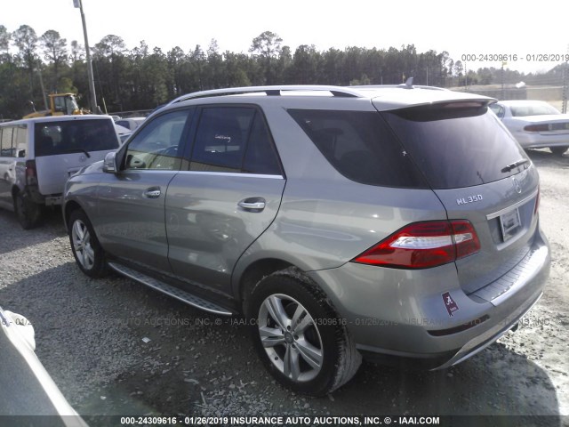 4JGDA5JB4DA199299 - 2013 MERCEDES-BENZ ML 350 GRAY photo 3