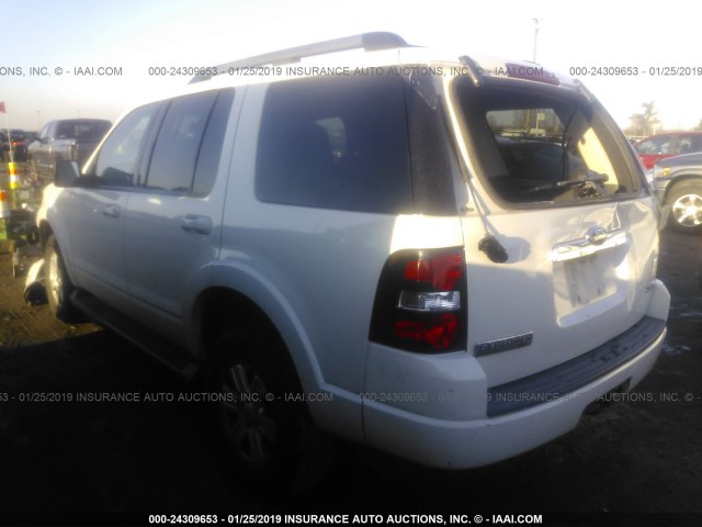 1FMEU73E29UA41533 - 2009 FORD EXPLORER XLT WHITE photo 3