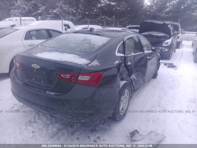 1G1ZB5ST0HF210623 - 2017 CHEVROLET MALIBU LS BLACK photo 4