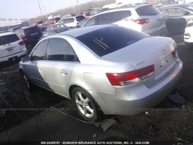 5NPEU46F36H018386 - 2006 HYUNDAI SONATA GLS/LX SILVER photo 3