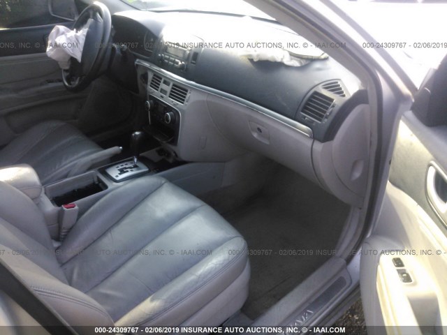 5NPEU46F36H018386 - 2006 HYUNDAI SONATA GLS/LX SILVER photo 5