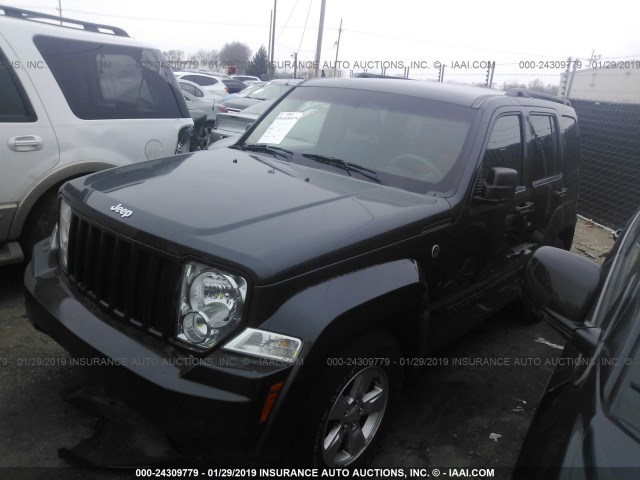 1J4PN2GK8AW147601 - 2010 JEEP LIBERTY SPORT BLACK photo 2