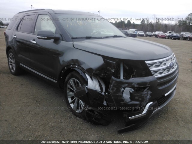 1FM5K7F85JGA46952 - 2018 FORD EXPLORER LIMITED GRAY photo 1