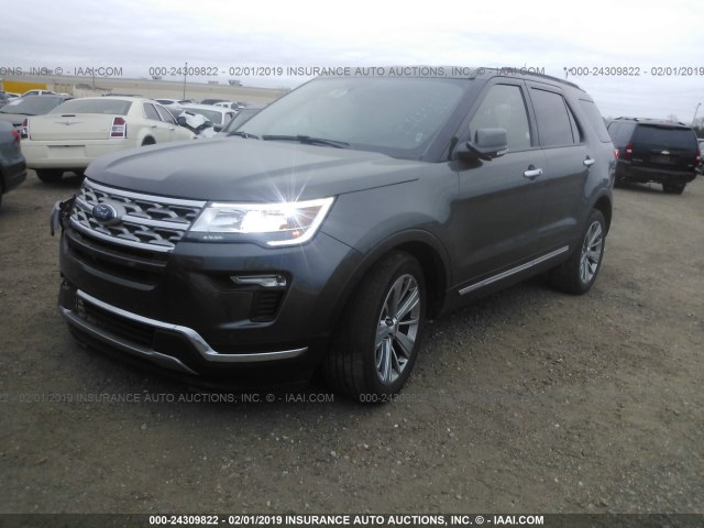 1FM5K7F85JGA46952 - 2018 FORD EXPLORER LIMITED GRAY photo 2