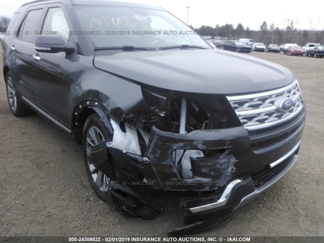 1FM5K7F85JGA46952 - 2018 FORD EXPLORER LIMITED GRAY photo 6