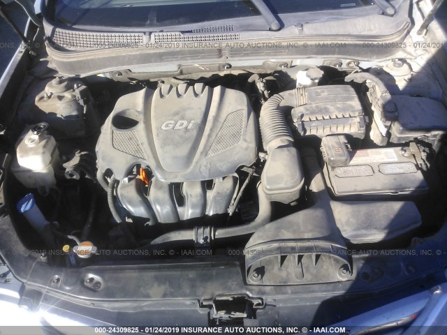 5NPEC4AC7CH333588 - 2012 HYUNDAI SONATA SE/LIMITED SILVER photo 10