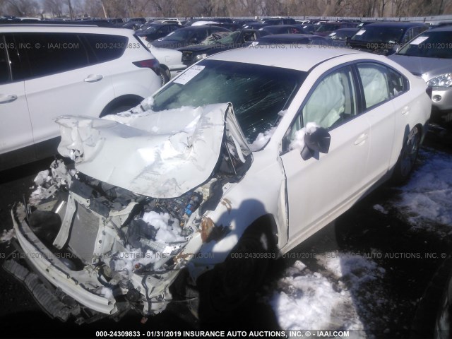 4S3BNAA65G3041381 - 2016 SUBARU LEGACY 2.5I WHITE photo 2