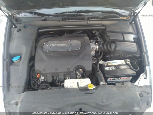 19UUA66214A054581 - 2004 ACURA TL SILVER photo 10