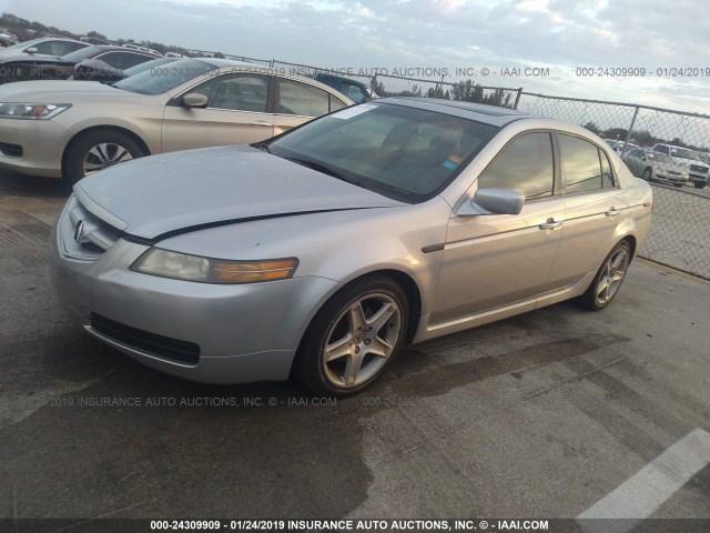 19UUA66214A054581 - 2004 ACURA TL SILVER photo 2