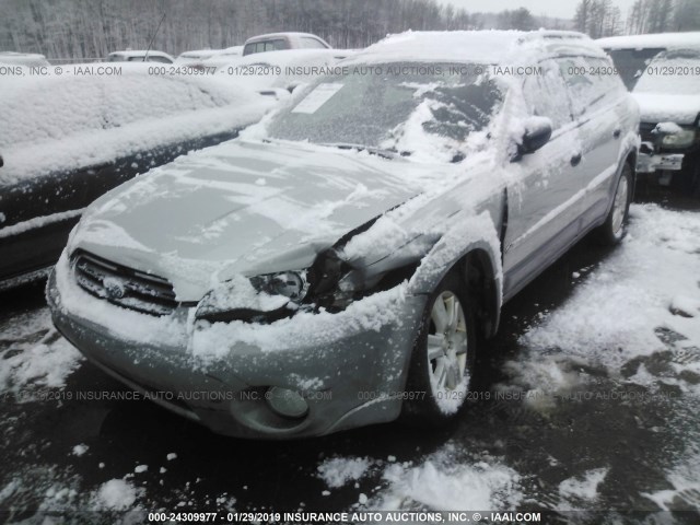 4S4BP61C157301662 - 2005 SUBARU LEGACY OUTBACK 2.5I SILVER photo 2