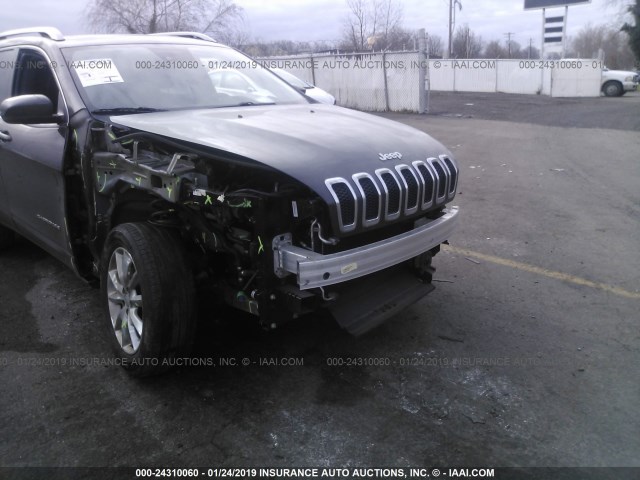 1C4PJMDS3GW104777 - 2016 JEEP CHEROKEE LIMITED GRAY photo 6