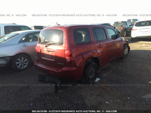 3GNCA13B49S510863 - 2009 CHEVROLET HHR LS Rojo foto 4