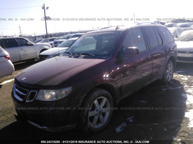 5S3ET13M262802820 - 2006 SAAB 9-7X ARC BURGUNDY photo 2