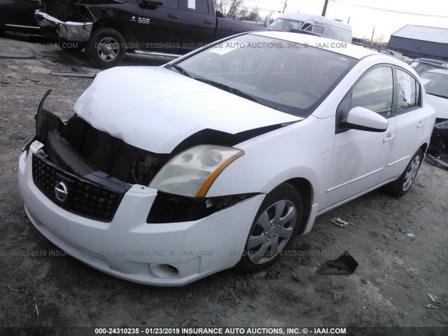 3N1AB61E08L624717 - 2008 NISSAN SENTRA 2.0/2.0S/2.0SL WHITE photo 2