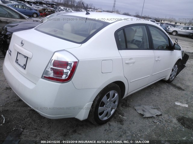 3N1AB61E08L624717 - 2008 NISSAN SENTRA 2.0/2.0S/2.0SL WHITE photo 4