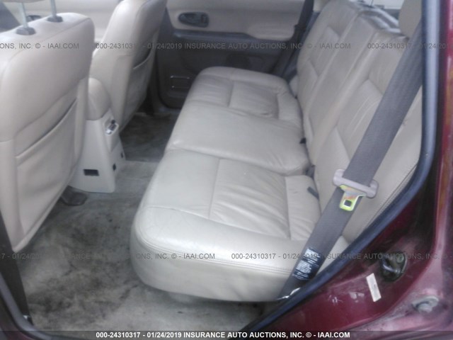 JA4MT41RXYP048308 - 2000 MITSUBISHI MONTERO SPORT LIMITED MAROON photo 8