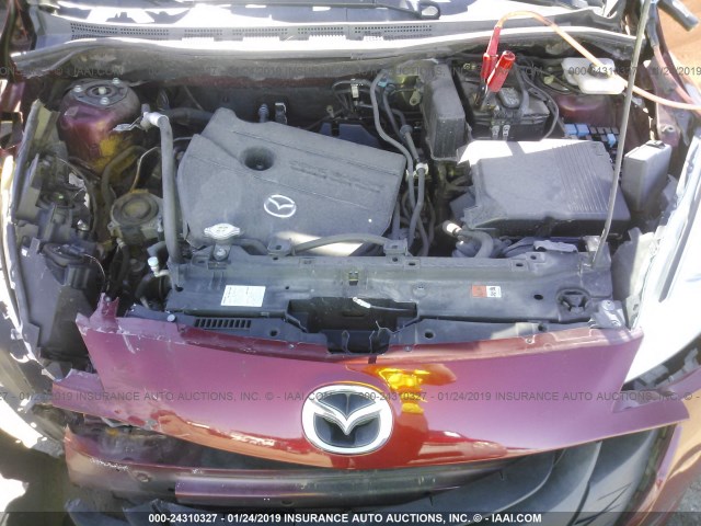 JM1CW2BL5C0115681 - 2012 MAZDA 5 MAROON photo 10