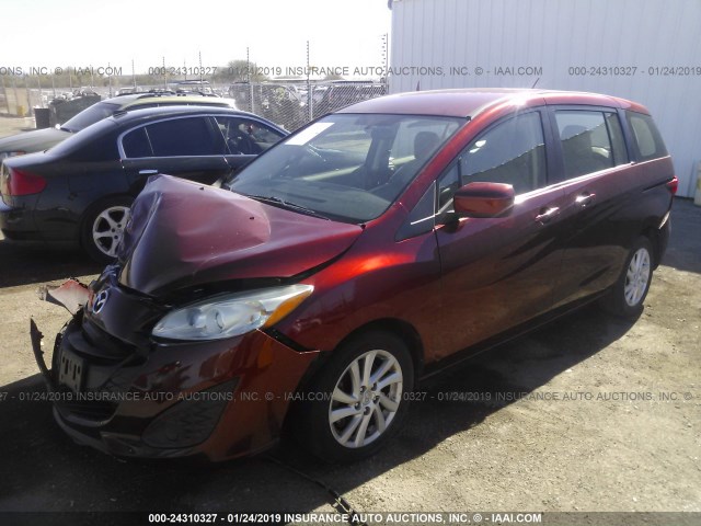 JM1CW2BL5C0115681 - 2012 MAZDA 5 MAROON photo 2