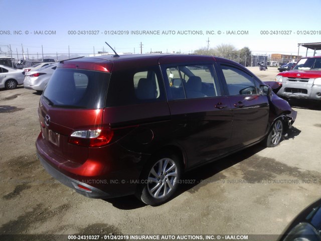 JM1CW2BL5C0115681 - 2012 MAZDA 5 MAROON photo 4